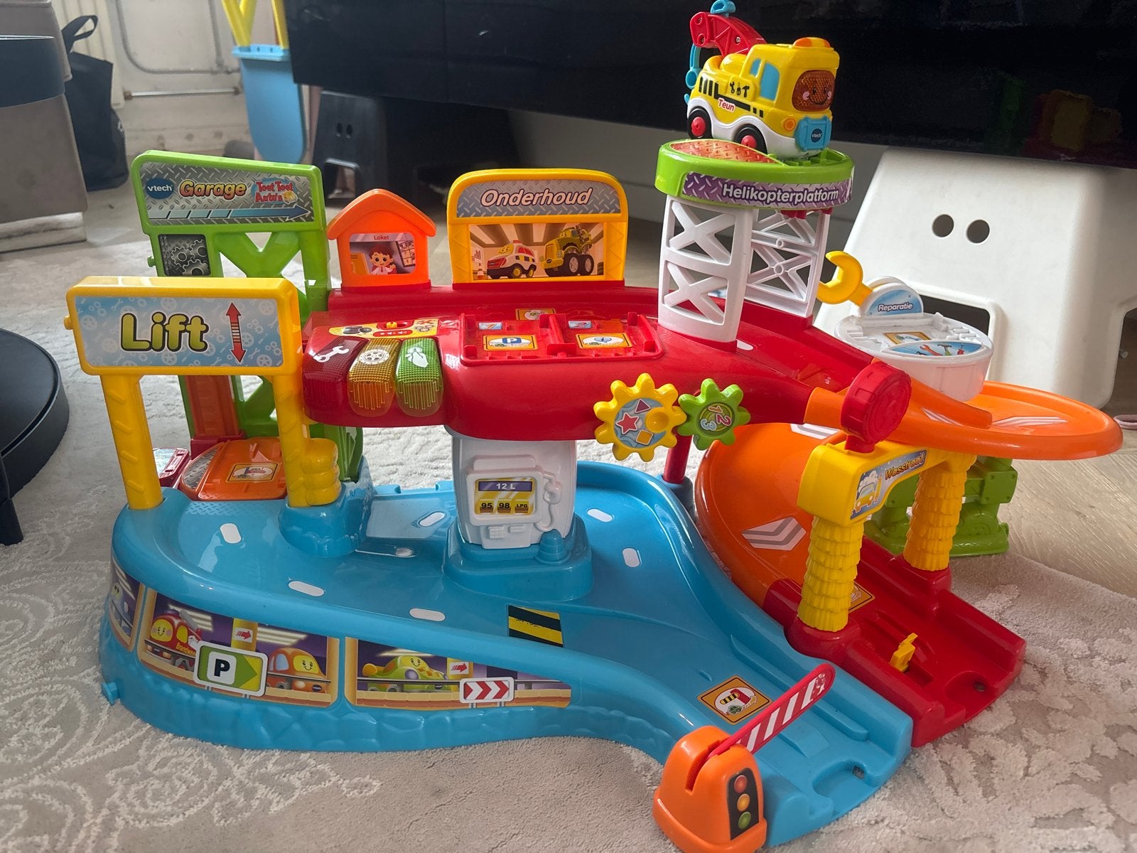 VTech Toet Toet Auto's Garage met Helikopterplatform, Ophalen of Verzenden, Gebruikt