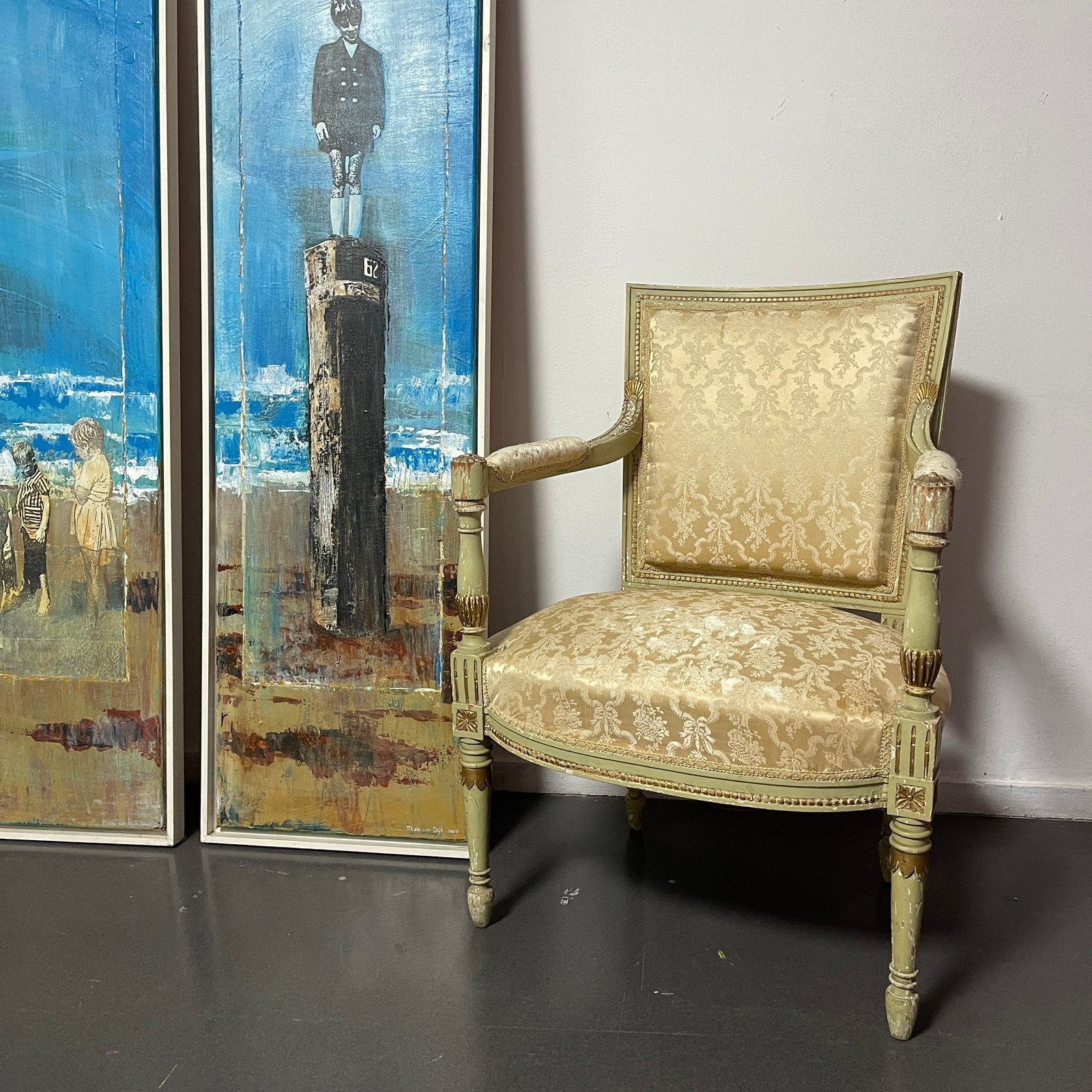 Louis Seize barok antiek fauteuil / stoel Louis XVI, Antiek en Kunst, Antiek | Meubels | Stoelen en Banken, Ophalen
