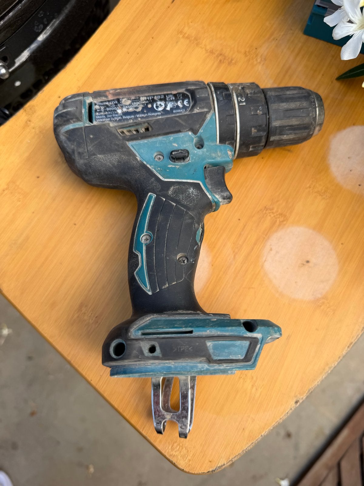 Makita DHP482Z 18V Klopboor-/Schroefmachine – Gebruikt, Gebruikt, Variabele snelheid, Ophalen of Verzenden, Boor- en Schroefmachine