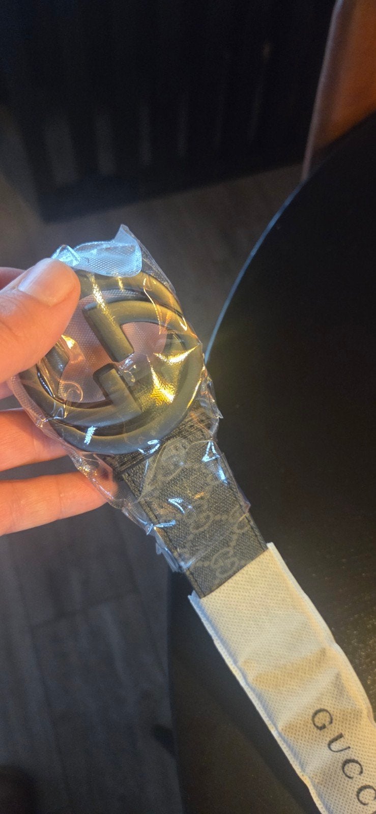 Zwarte Gucci riem 1.20m UNISEX, 100 cm of meer, Nieuw, Ophalen of Verzenden, Gucci