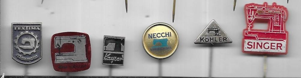 6 NAAIMACHINE SPELDEN VERSCHILLENDE, Ophalen of Verzenden, Gebruikt, Overige onderwerpen, Speldje of Pin
