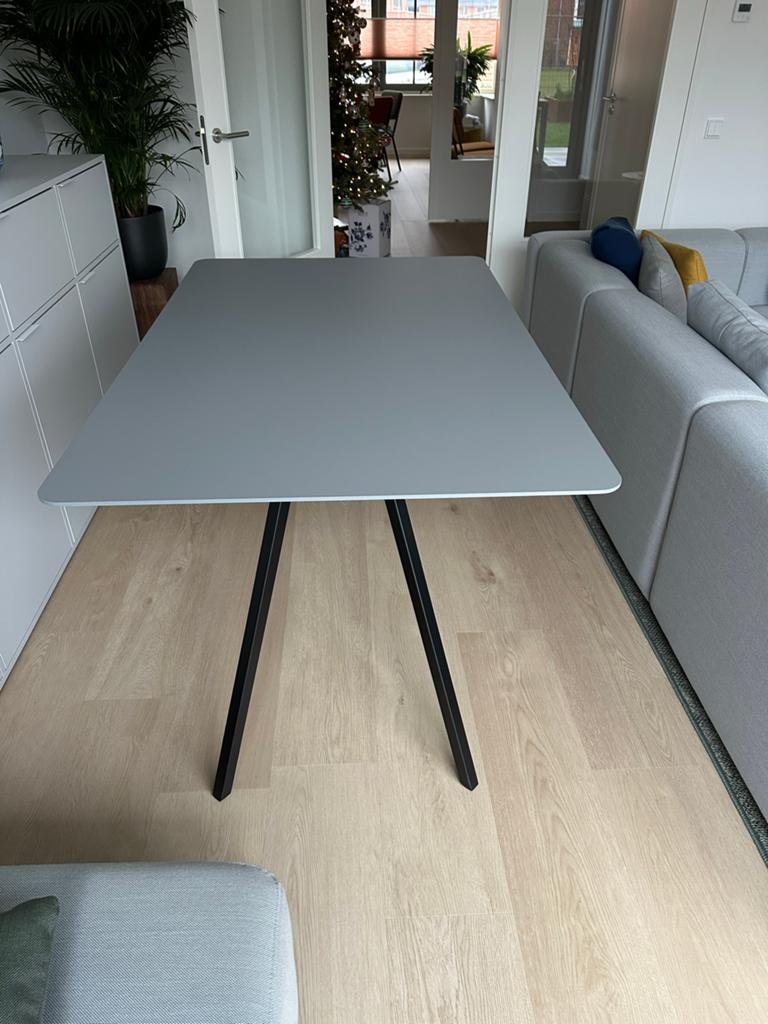 Studio Henk Slim Co eettafel (160x100) - Fenix Grigio, Ophalen, 100 tot 150 cm, Zo goed als nieuw, 150 tot 200 cm