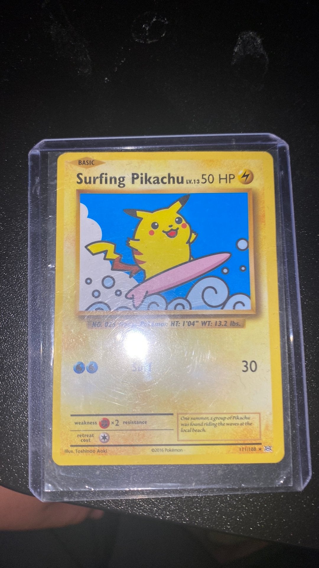 Surfing Pikachu, Verzenden, Gebruikt, Losse kaart