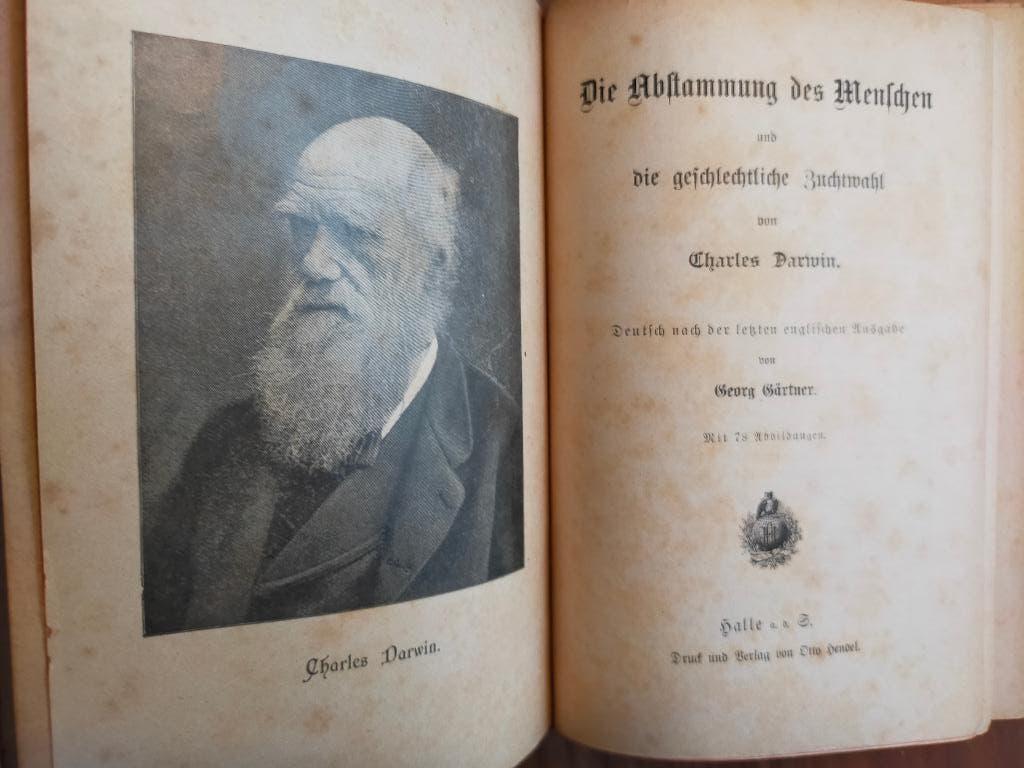 Darwin: Die Abstammung des Menschen + Darwin's Reise 1893, Ophalen of Verzenden, Gelezen, Europa