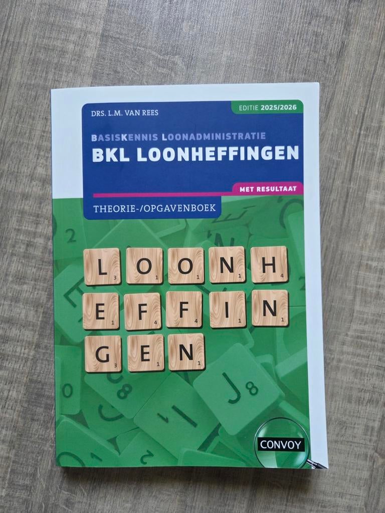 BKL Loonheffingen 2025/2026 - Theorie-/Opgavenboek, Boeken, Studieboeken en Cursussen, Drs. I.M. van Rees, Nieuw, Ophalen of Verzenden