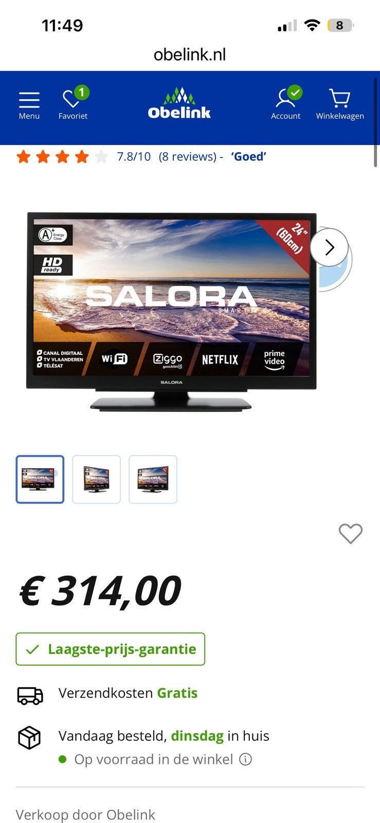 Catavan TV, Ophalen, Zo goed als nieuw