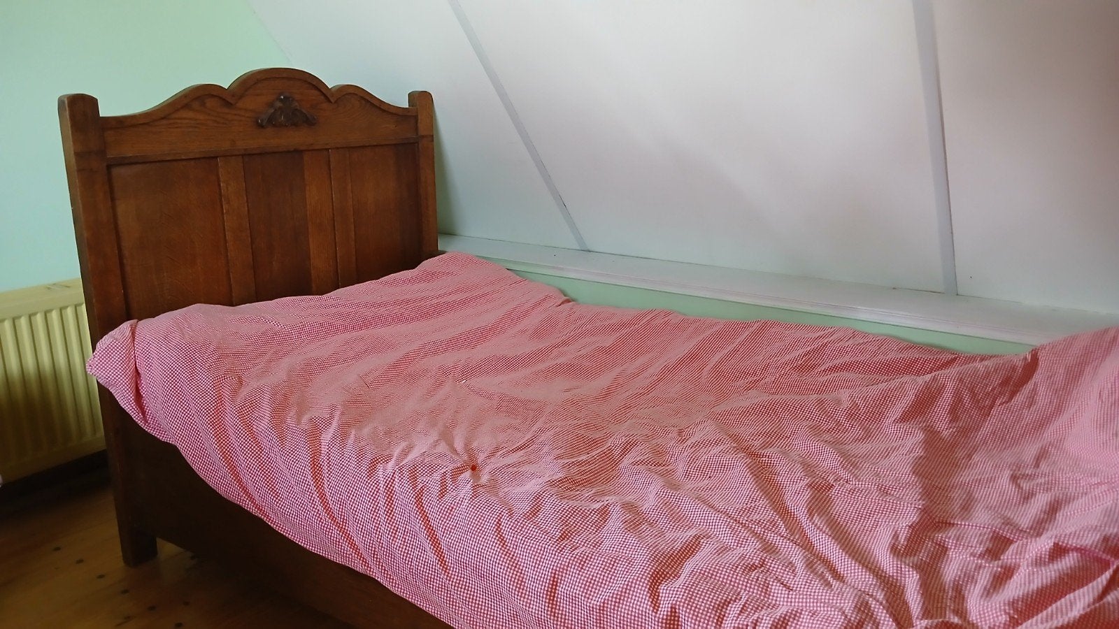 antiek houten bed, Ophalen, Gebruikt, 90 cm, Eenpersoons