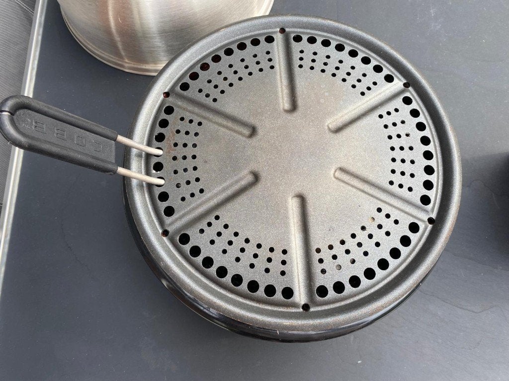 COBB Premier RVS tafelbarbecue met CobbleStones, Ophalen, Gebruikt, Cobb