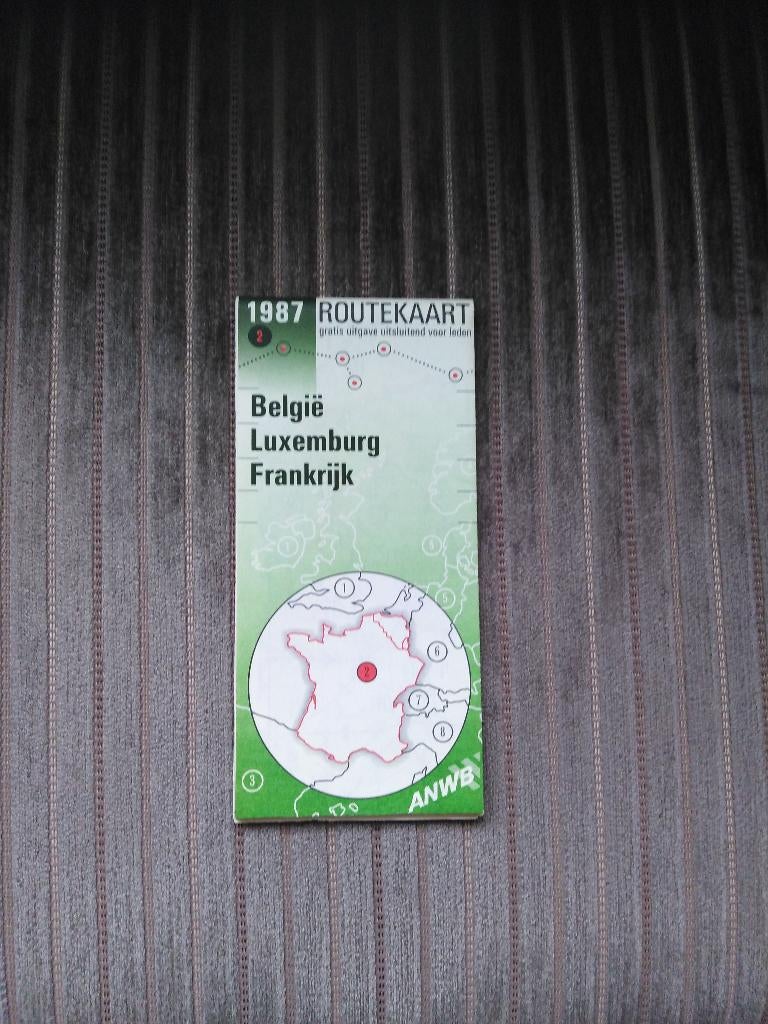 ANWB Routekaart 1987 - België-Luxemburg-Frankrijk, Ophalen of Verzenden, Zo goed als nieuw