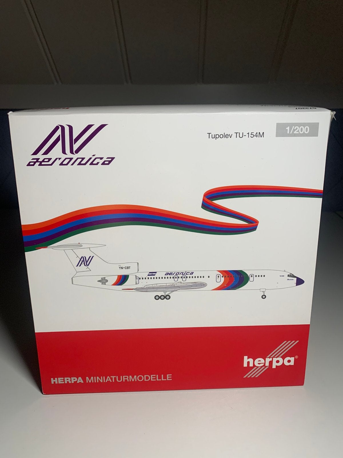 Herpa 1:200 TU-154M Aeronica, Ophalen of Verzenden, Nieuw, Schaalmodel