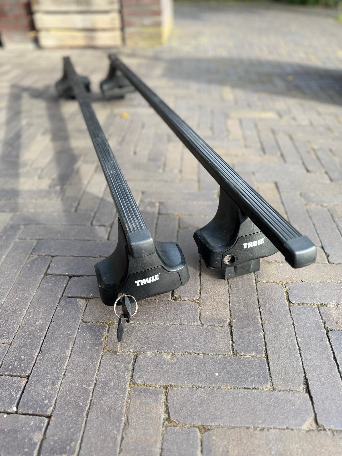 Thule Rapid System 750 dakdragers + 120cm SquareBars Audi A1, Auto diversen, Dakdragers, Gebruikt, Ophalen