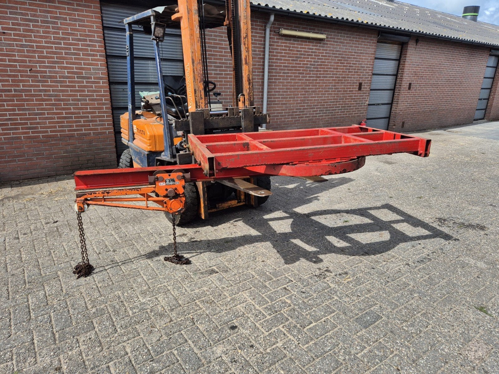 Kraanbaan met loopkat., Ophalen, Gebruikt, Handmatig