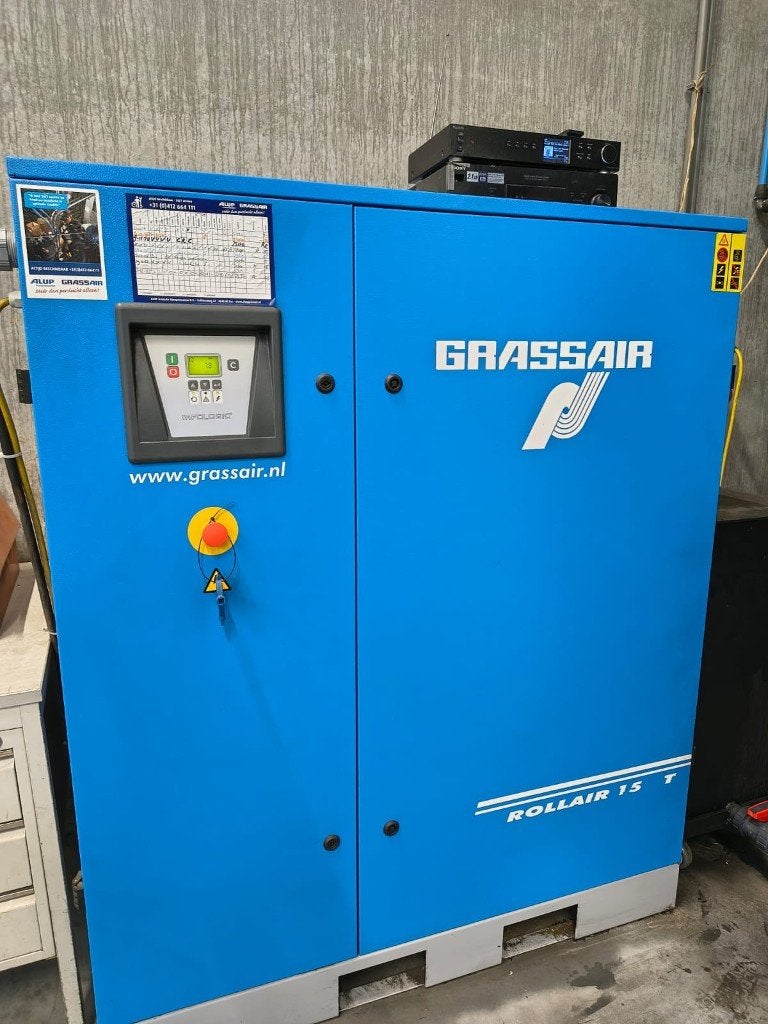 GrassAir RLR 15 schroefcompressor – 11 kW – 8 bar, Doe-het-zelf en Verbouw, Compressors, Ophalen, Gebruikt, 400 tot 800 liter/min