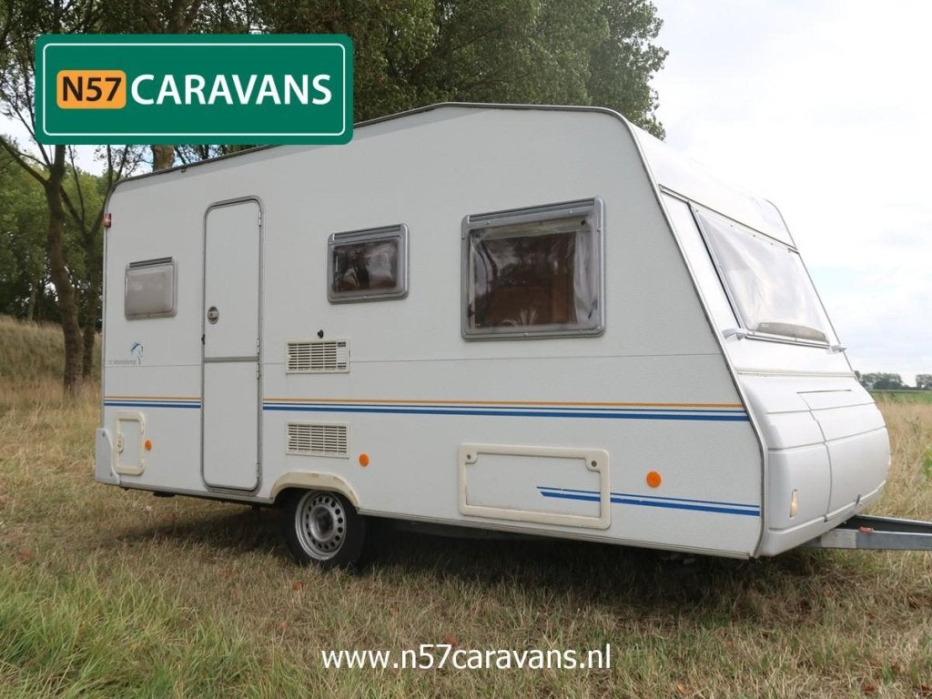 Knaus Marcampo Mustang 410 / voortent / luifel, Caravans en Kamperen, Dwarsbed, Schokbreker, Bedrijf, Treinzit