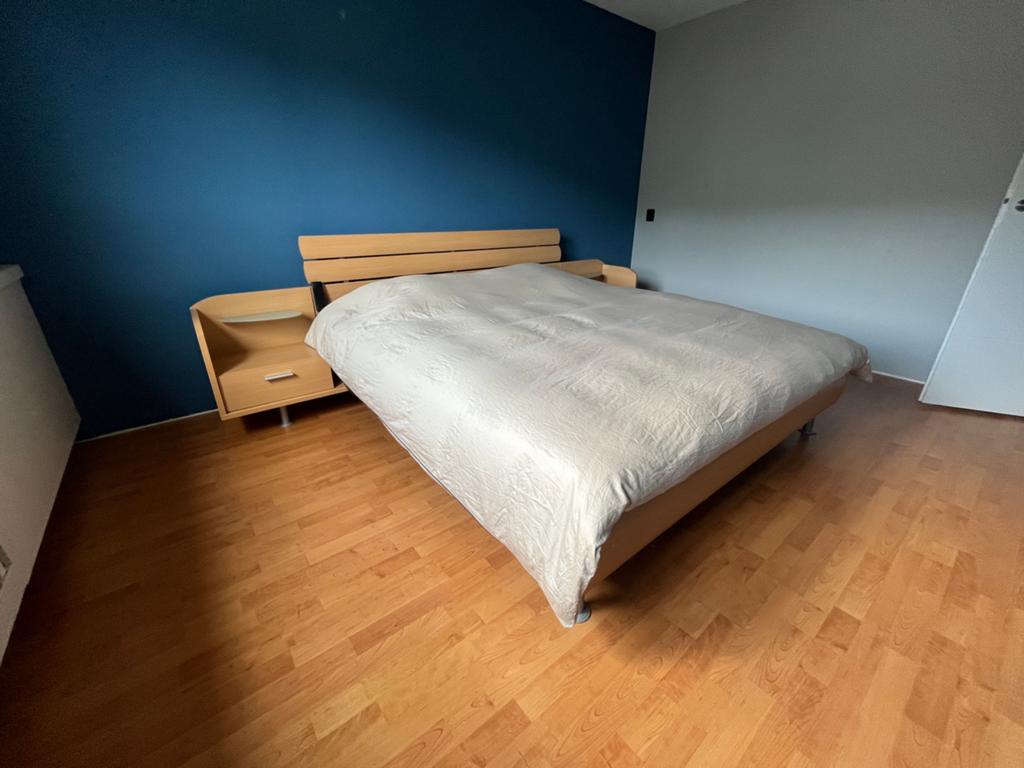 Bed 180x200 Elektrische lattenbodem Matras, Ophalen, Bruin, Tweepersoons, 180 cm