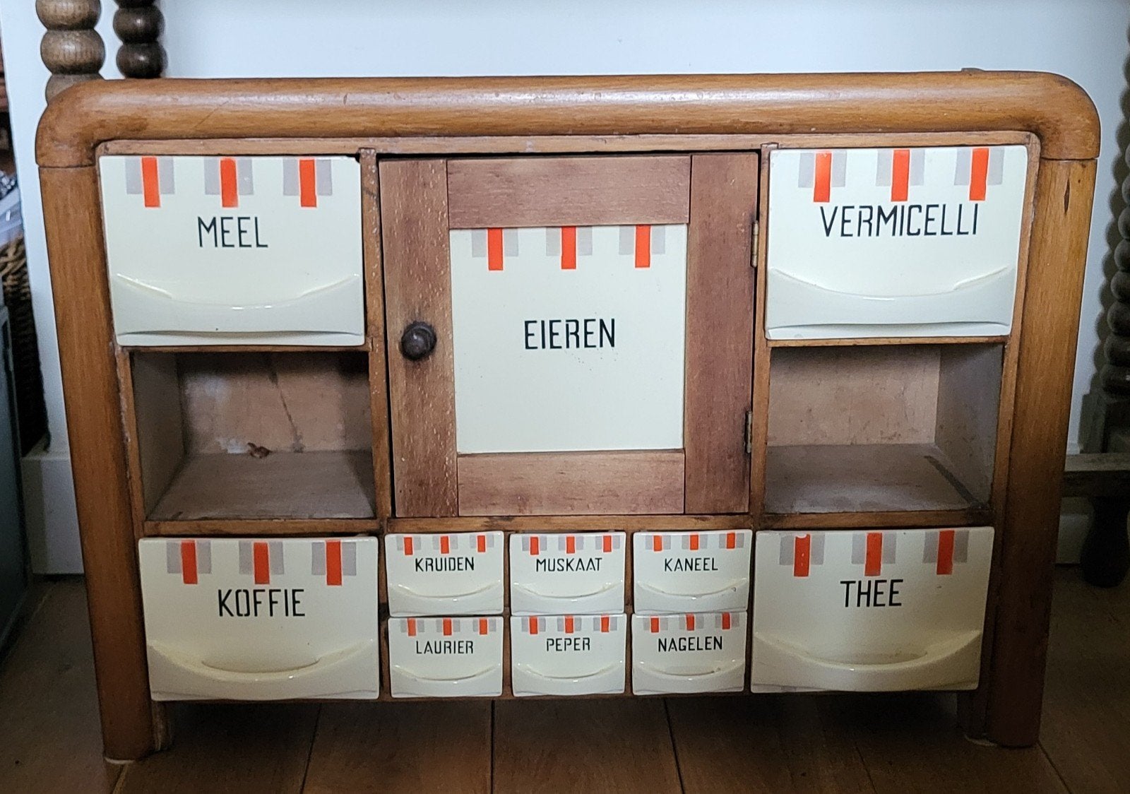 Vintage Keukenrek met Emaille Laden - Jaren '50, Ophalen