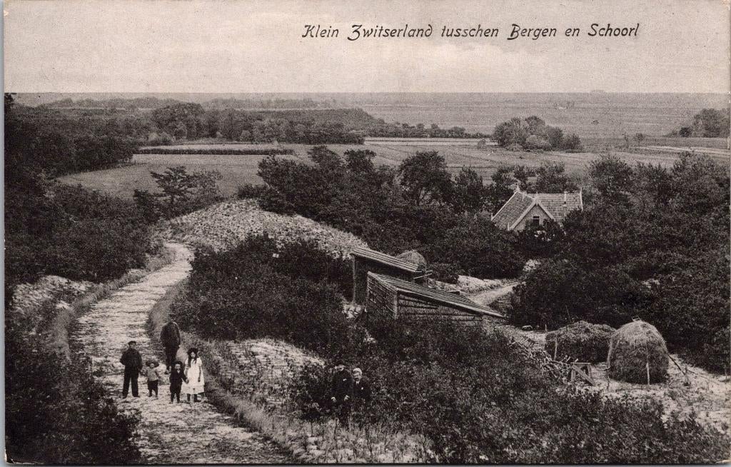 Klein Zwitserland tusschen Bergen en Schoorl, Verzenden, Voor 1920, Ongelopen, Noord-Holland