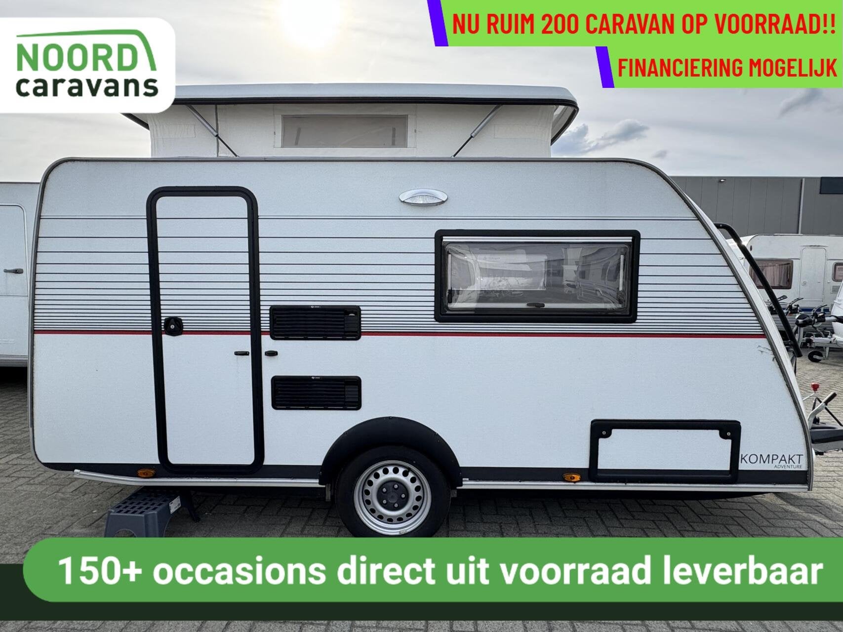 Kip KOMPAKT ADVENTURE 37Kk VLOERVER. LUIFEL, FIETSENDRAGER, Caravans en Kamperen, Caravans, Hordeur, Kip, Tot en met 2, Bedrijf