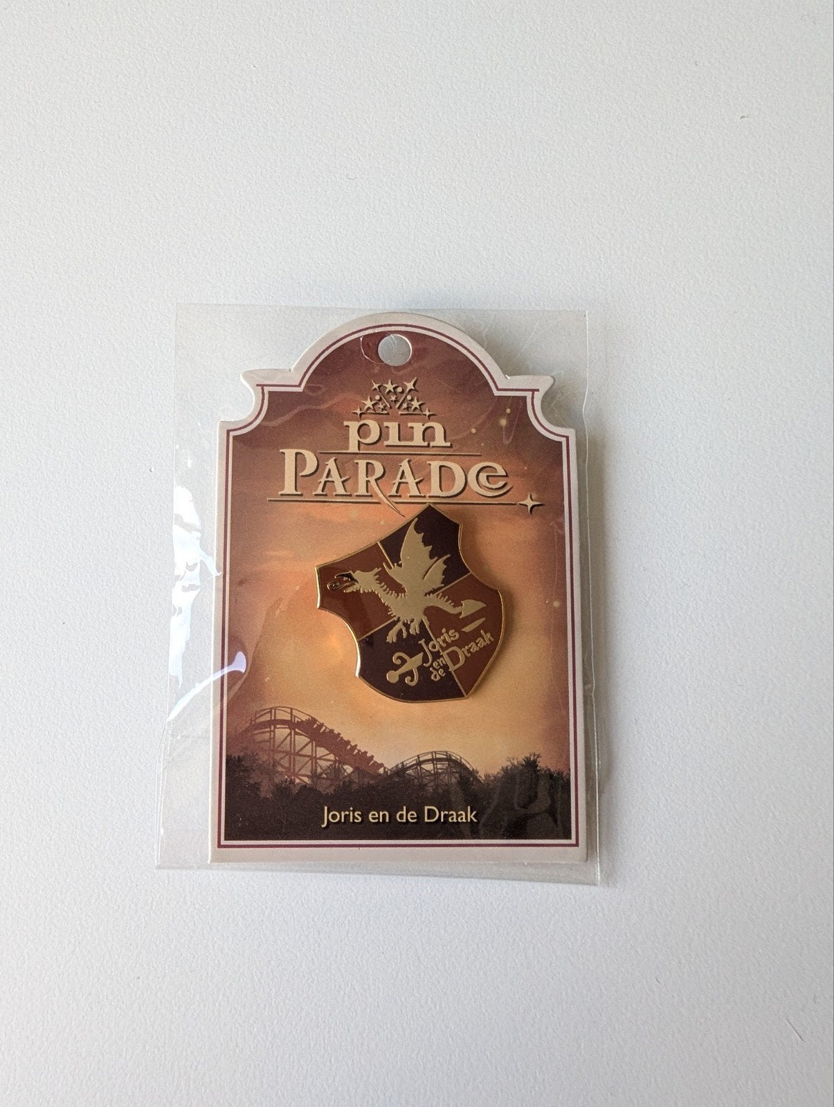 Efteling pin Joris en de Draak NIEUW, Verzamelen, Efteling, Ophalen of Verzenden, Nieuw, Button of Speldje