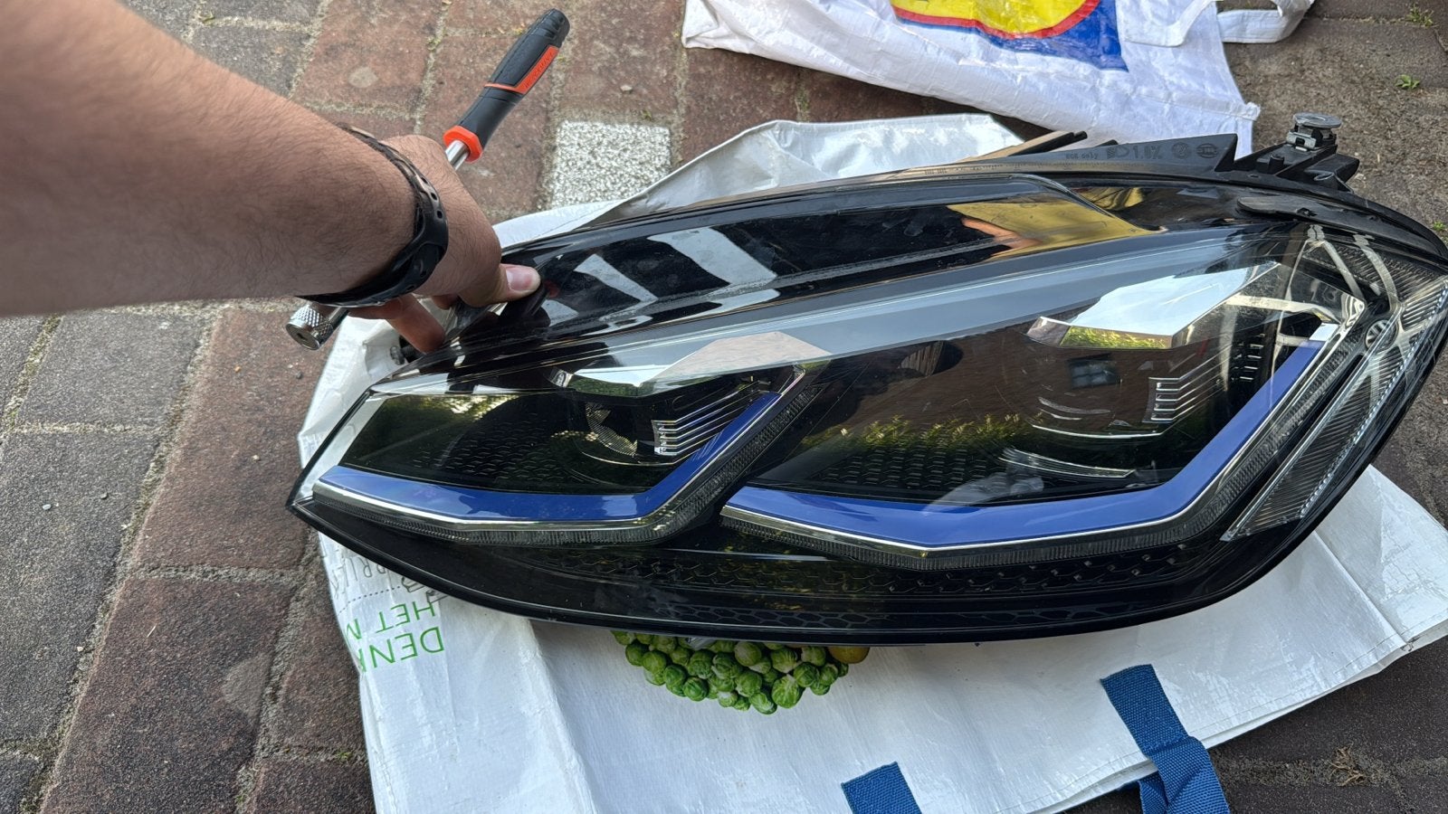 Golf 7.5 GTE Koplampen - Origineel en in goede staat, Auto-onderdelen, Verlichting, Ophalen of Verzenden, Gebruikt, Volkswagen