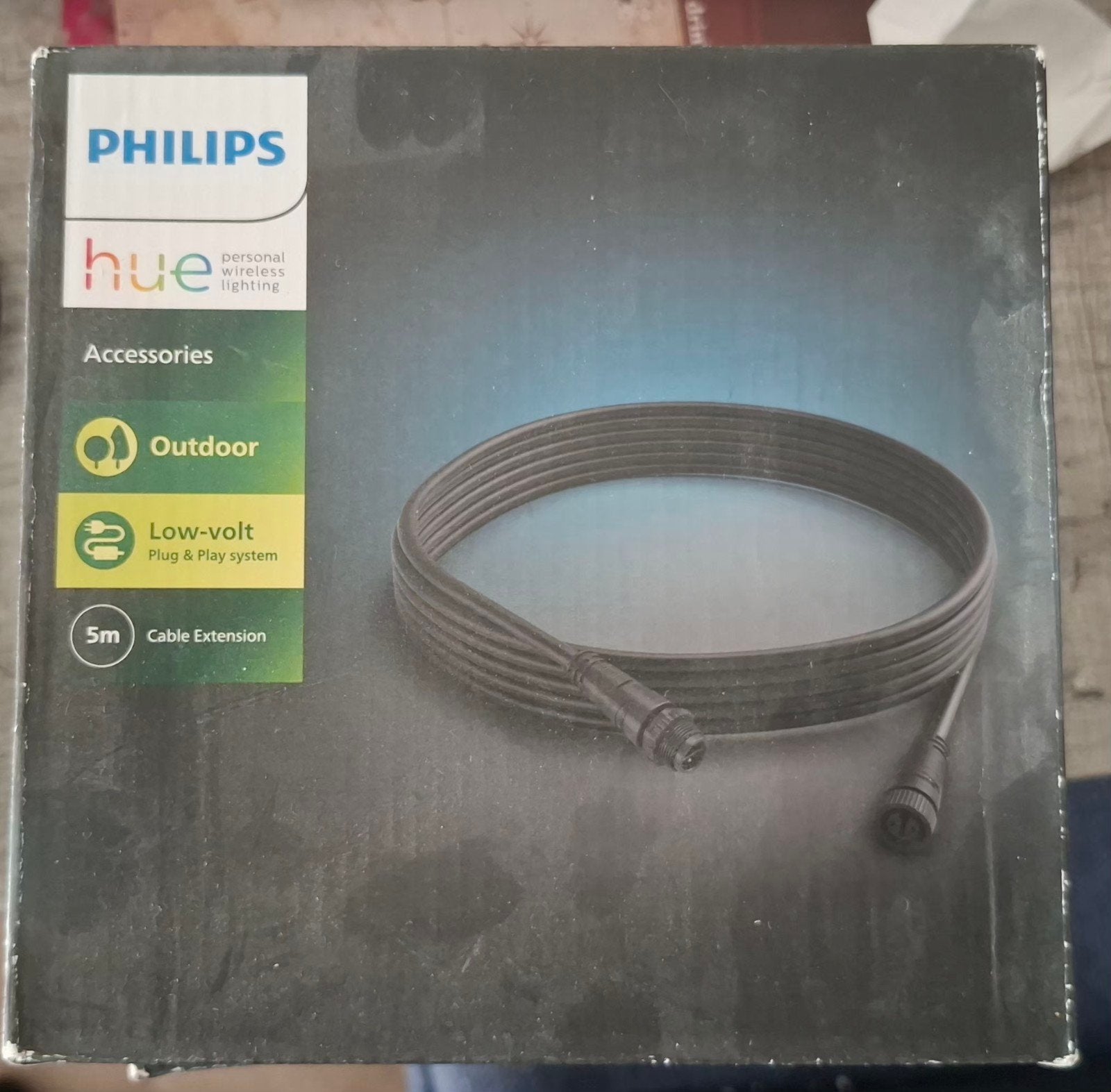 Philips Hue Outdoor Verlengkabel 5 meter - Nieuw in doos, Tuin en Terras, Ophalen of Verzenden, Nieuw