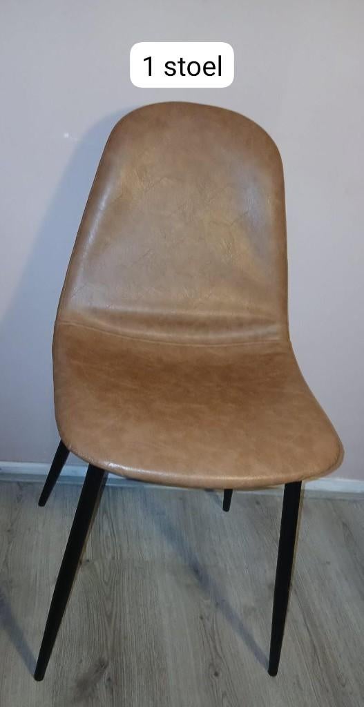 Comfortabele cognac stoel, Huis en Inrichting, Stoelen, Ophalen, Zo goed als nieuw, Bruin, Eén