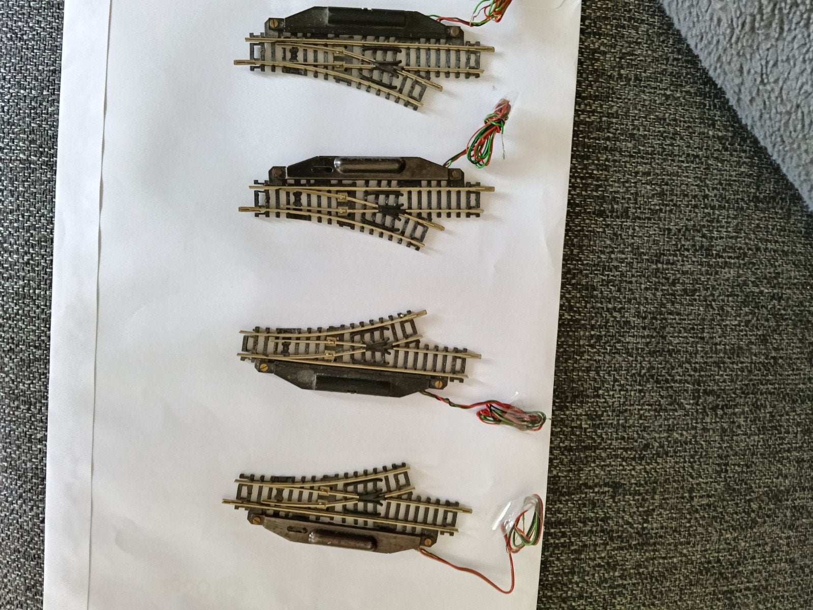 Roco Wissels - 2x Rechts, 2x Links - Getest en Werkend, Hobby en Vrije tijd, Ophalen of Verzenden, Gebruikt, Rails, Roco