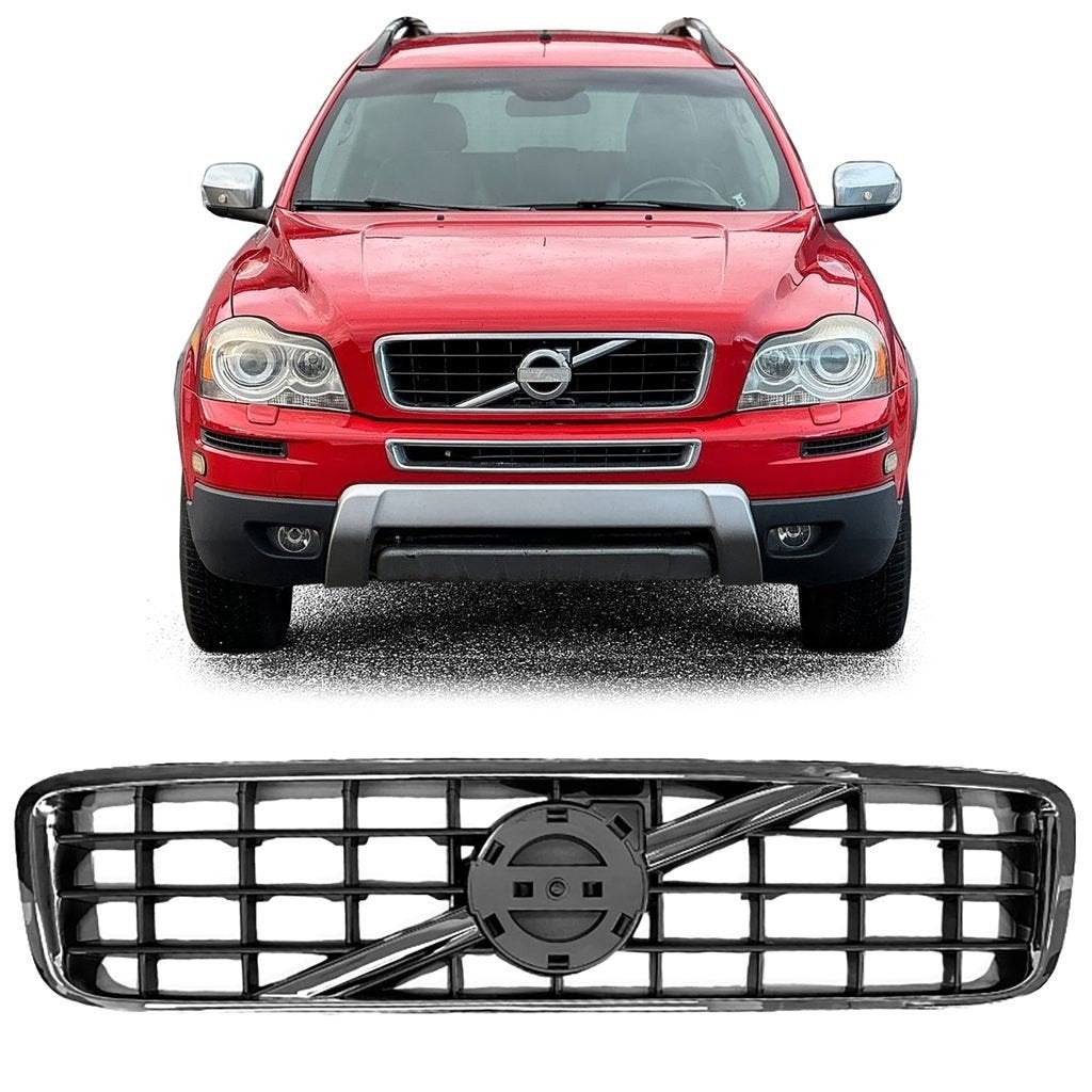 Grill Hoogglans Zwart Chrome Voor Volvo XC90 I Vanaf 2002 t/, Verzenden, Automotive Parts, A.parts@hotmail.nl, Trasmolenlaan 12 3447 GZ Woerden