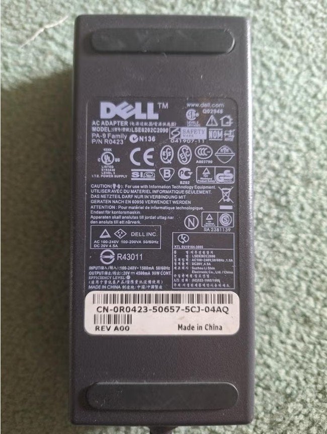 Dell AC Adapter Voeding R0423 - 20V 4.5A, Ophalen of Verzenden, Gebruikt, Dell.