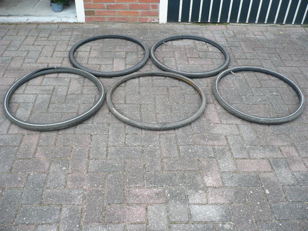 5 maal binnenband en buitenband voor fiets 28 inch, Gebruikt, Band, Elektrische fiets, Ophalen of Verzenden