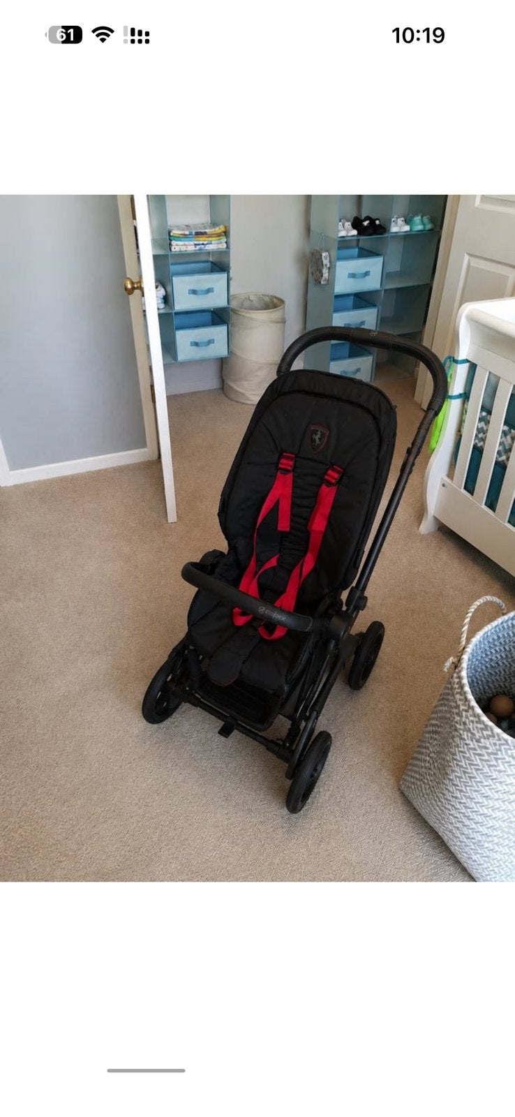Cybex Ferrari kinderwagen compleet met autostoel + Isofix, Ophalen, Zo goed als nieuw