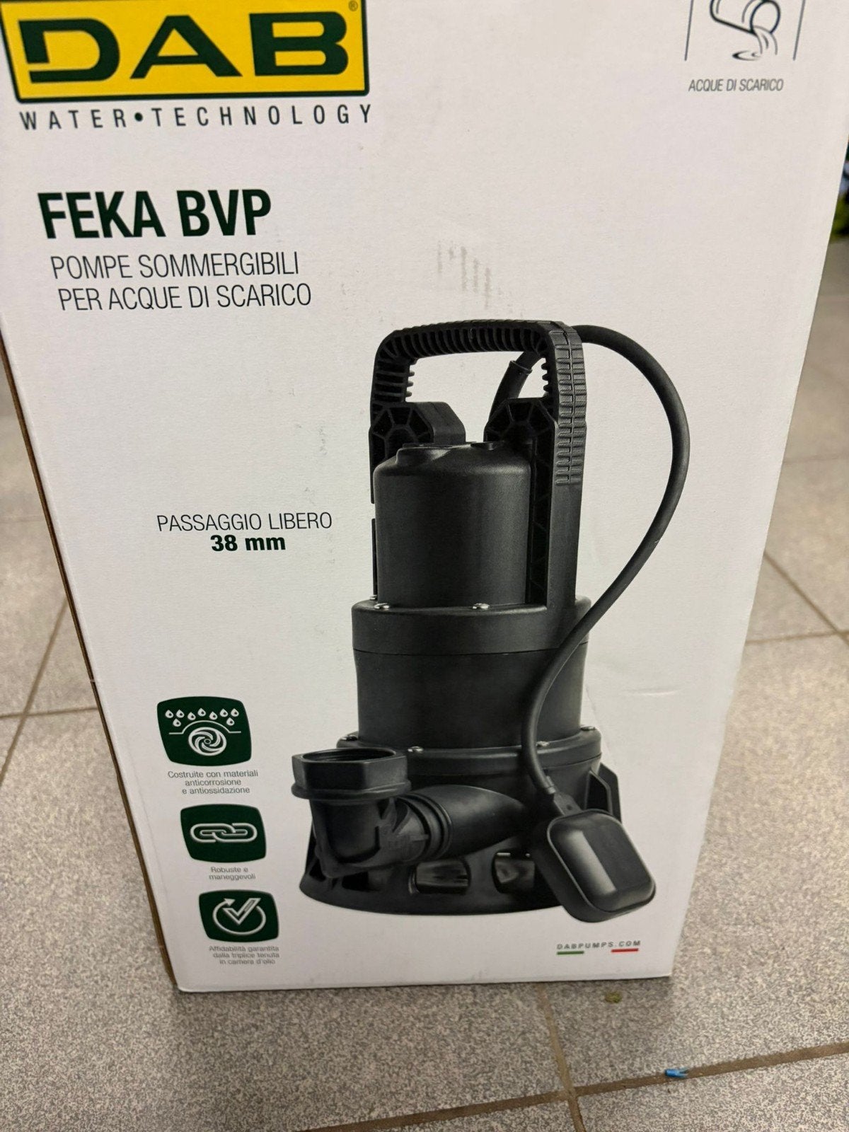 DAB Feka BVP 750 M-A Dompelpomp voor Afvalwater Nieuw, Ophalen