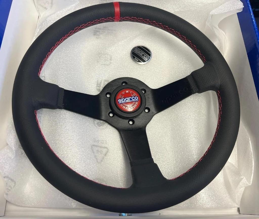 Sparco Champion stuur sportstuur racestuur leder 330mm, Auto diversen, Tuning en Styling, Ophalen of Verzenden