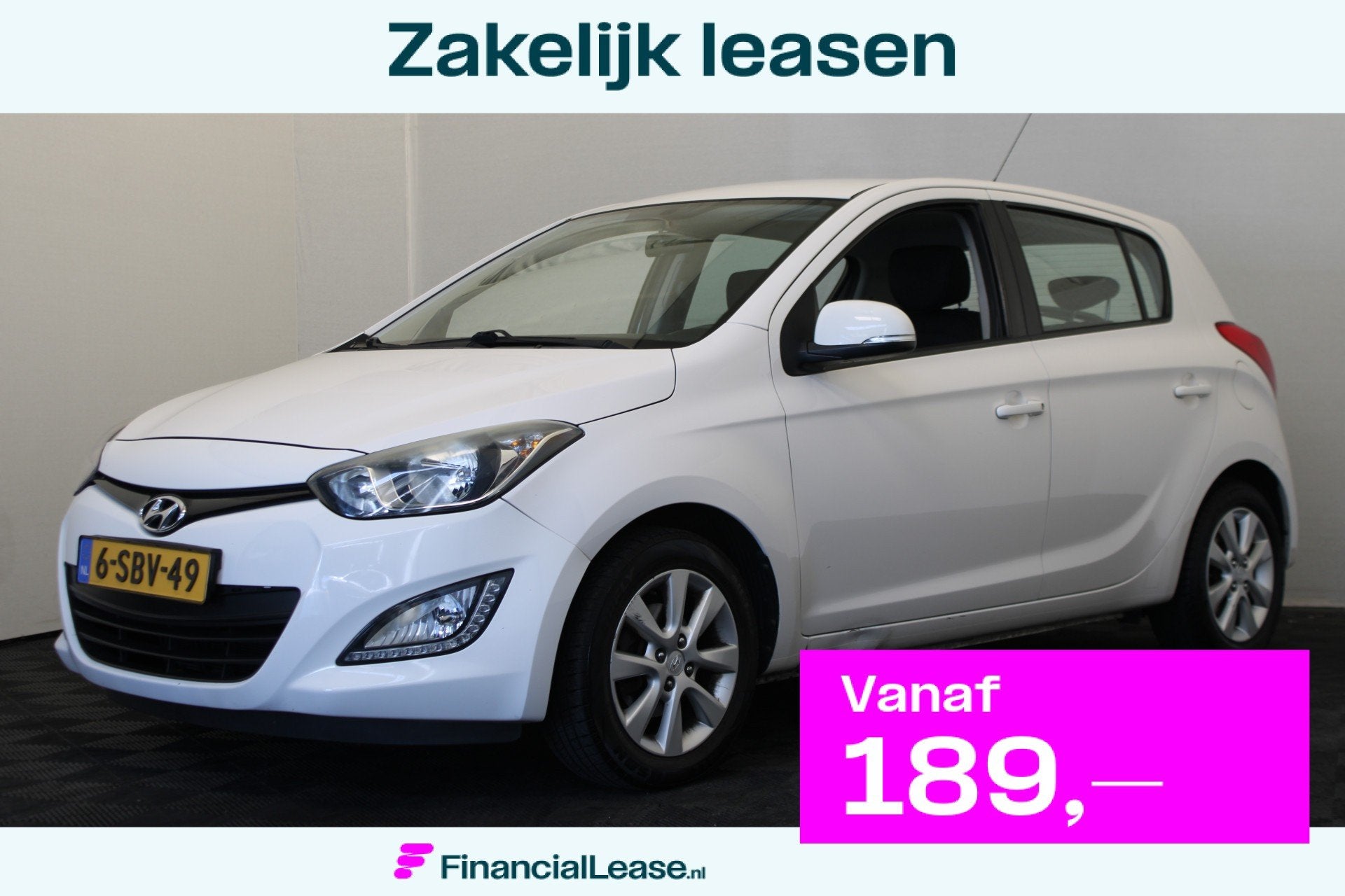 Hyundai i20 1.2i i-Drive, Euro 5, Gebruikt, 4 cilinders, Wit