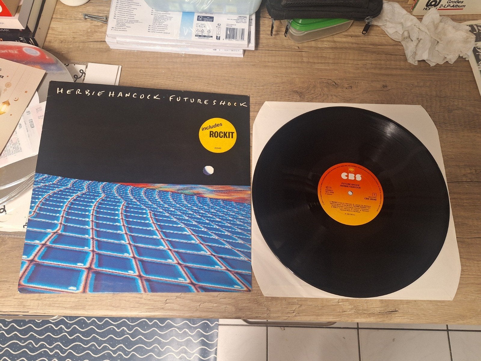 Herbie Hancock - Future Shock vinyl LP album (1983) met Rock, LP, Gebruikt, Ophalen of Verzenden, Elektronisch