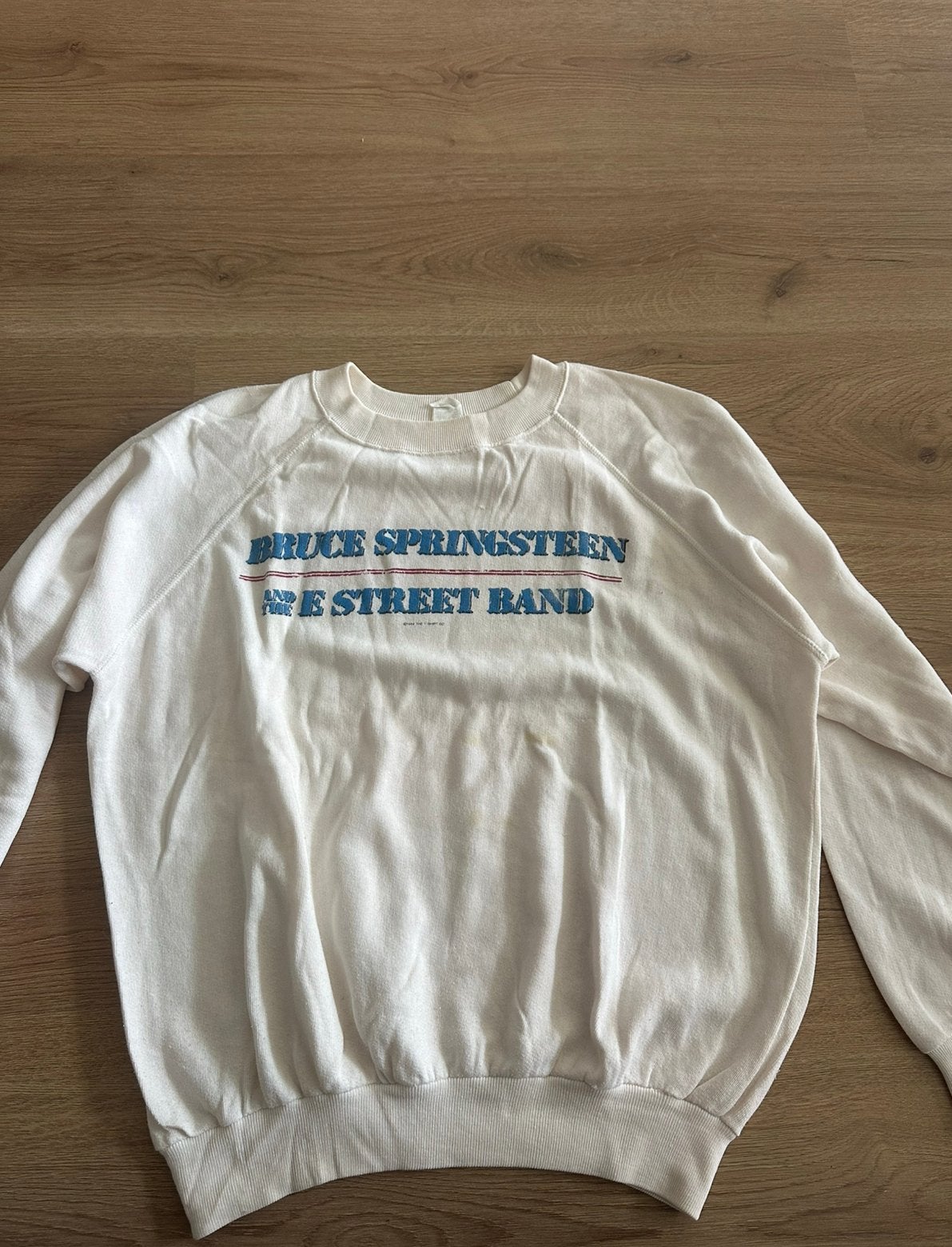 Bruce Springsteen crewneck, Ophalen of Verzenden, Gedragen, Maat 52/54 (L), Wit