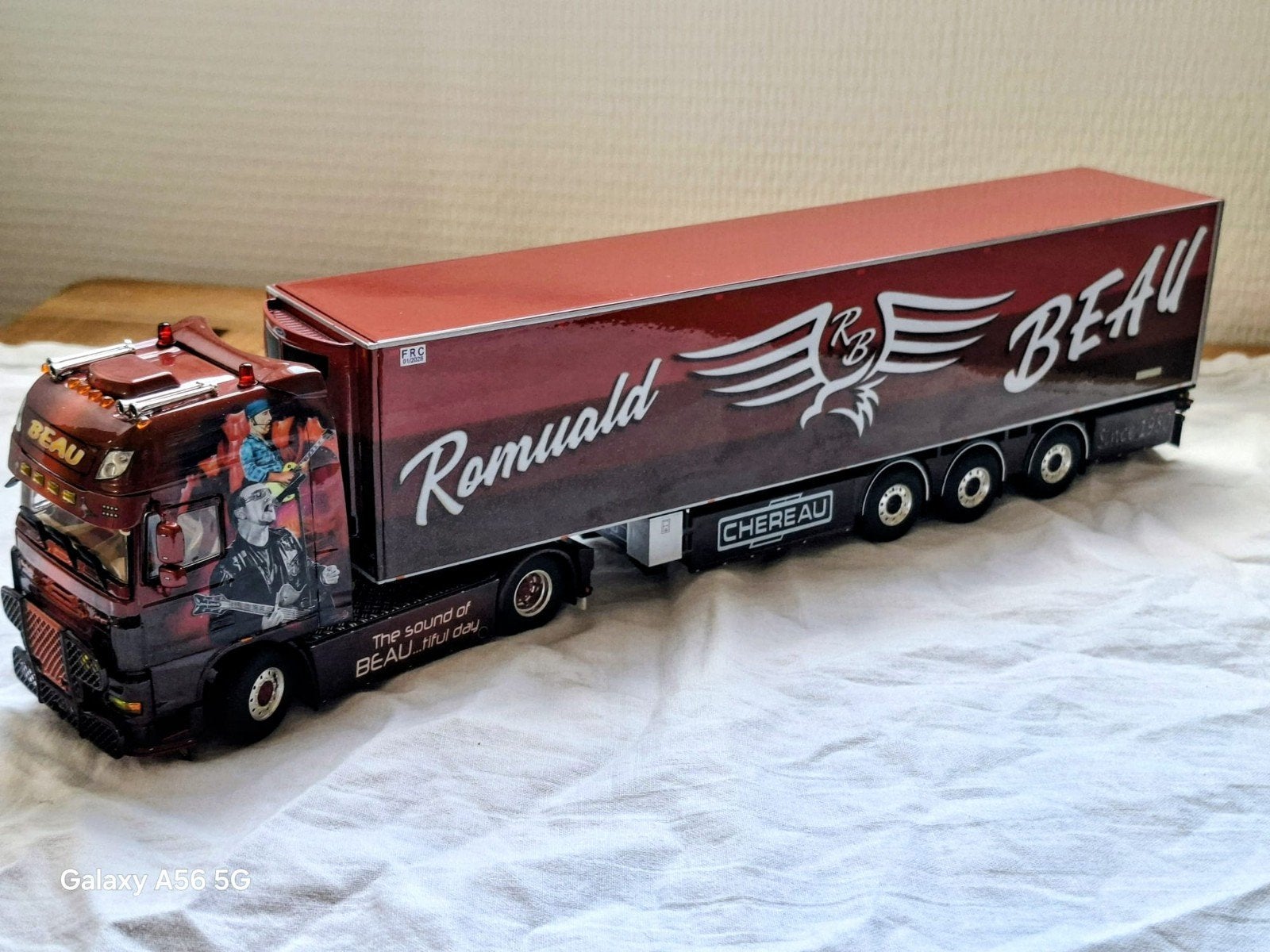 WSI Beau Daf 95 + koeltrailer, Hobby en Vrije tijd, Modelauto's | 1:50, Ophalen of Verzenden, Zo goed als nieuw, Bus of Vrachtwagen