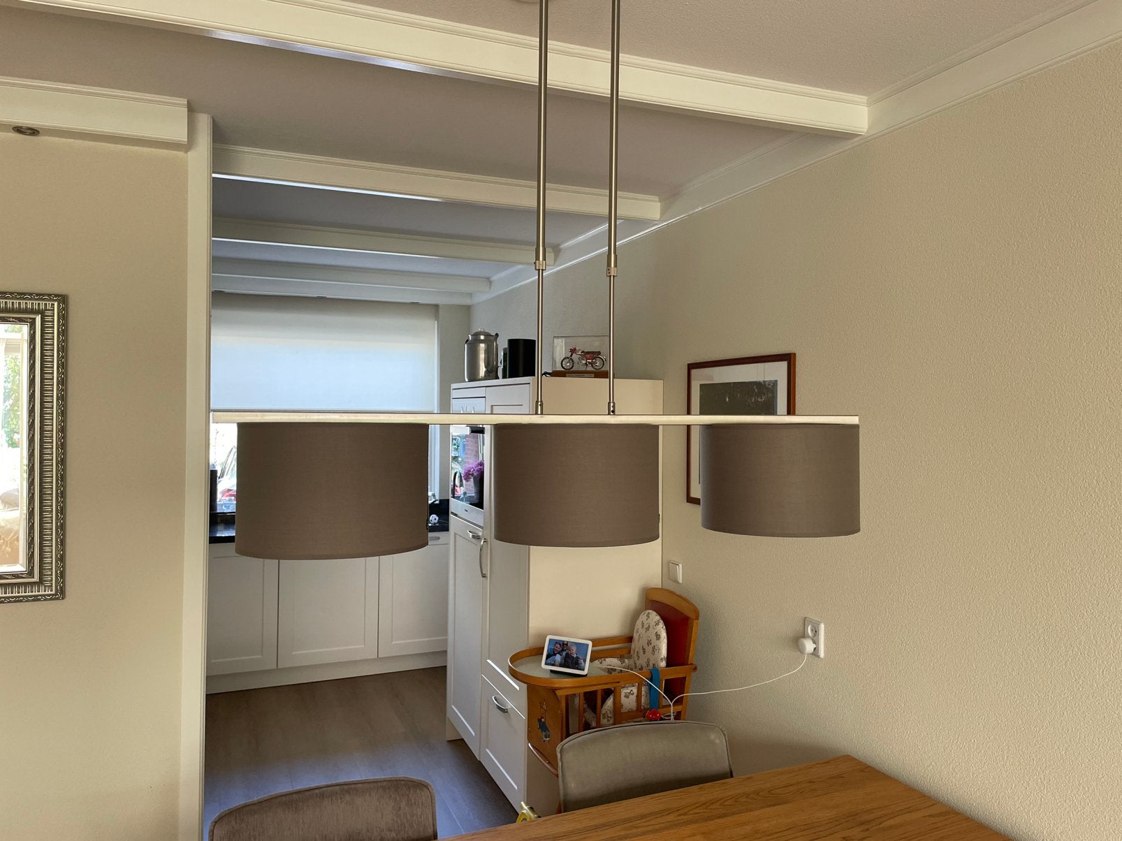 Hanglamp boven eettafel, Ophalen, Gebruikt, Overige materialen, E27 (groot)