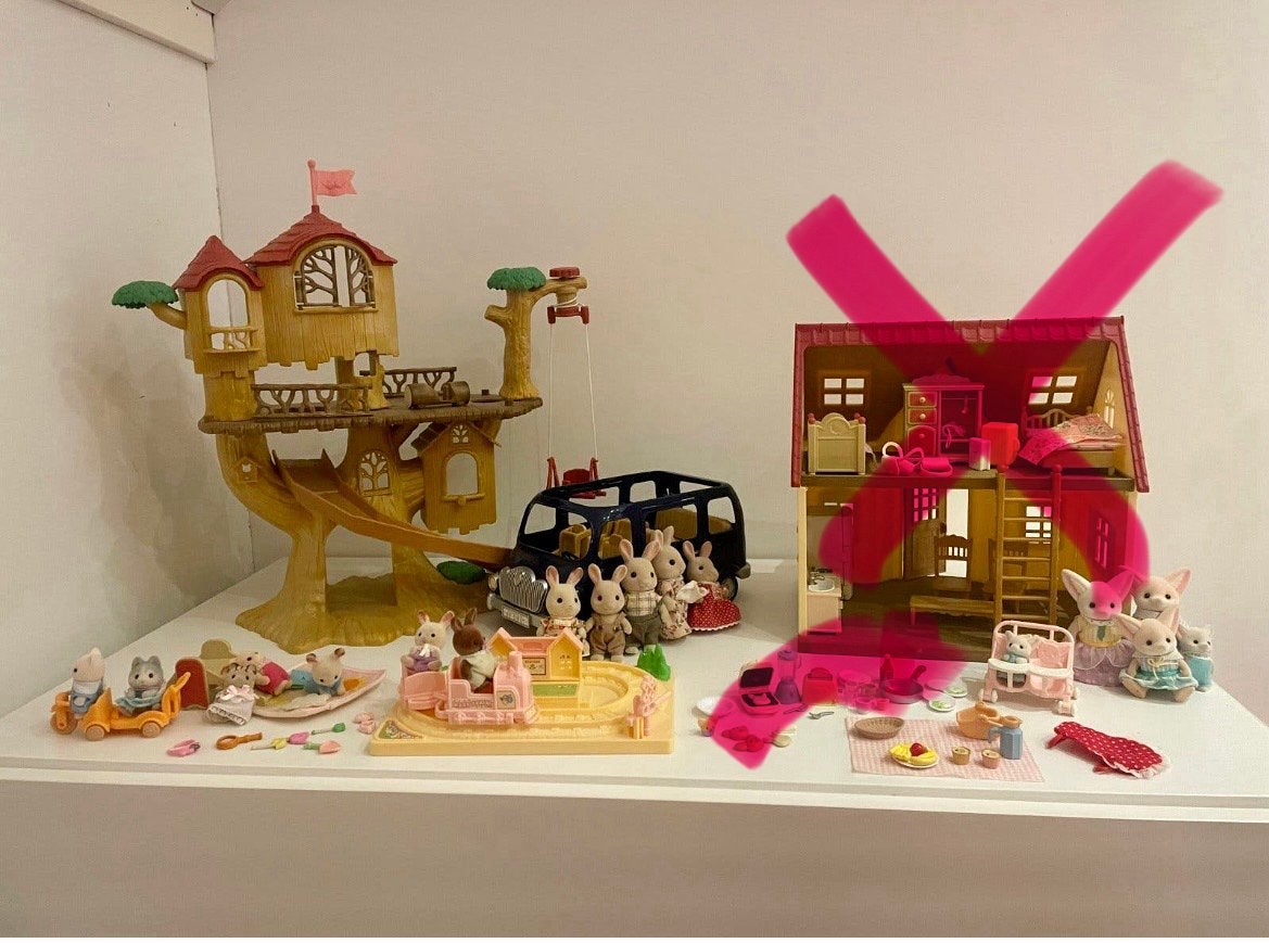 Grote Sylvanian Families set: boomhut, huis, bus & meer, Ophalen of Verzenden, Gebruikt, Jongen of Meisje