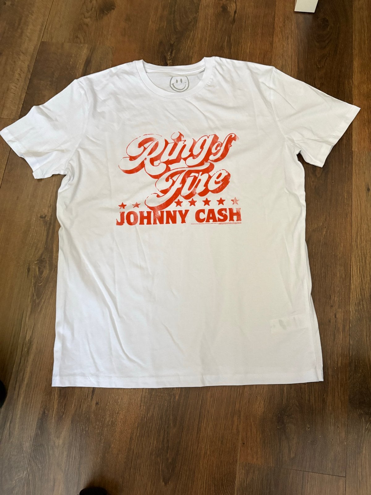 Johnny Cash 'Rings of Fire' T-shirtmaat xl, Ophalen of Verzenden, Zo goed als nieuw, Maat 56/58 (XL), Wit