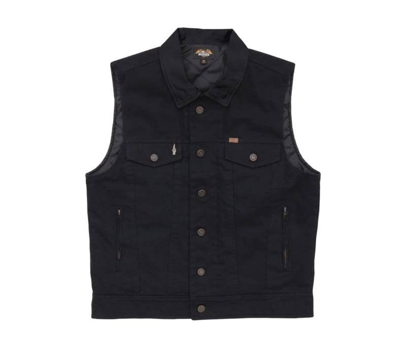 ​LOSER MACHINE KINGSWAY VEST BLACK, ​LOSER MACHINE, Info@workingclassrebel.com, Zwart, Nieuw