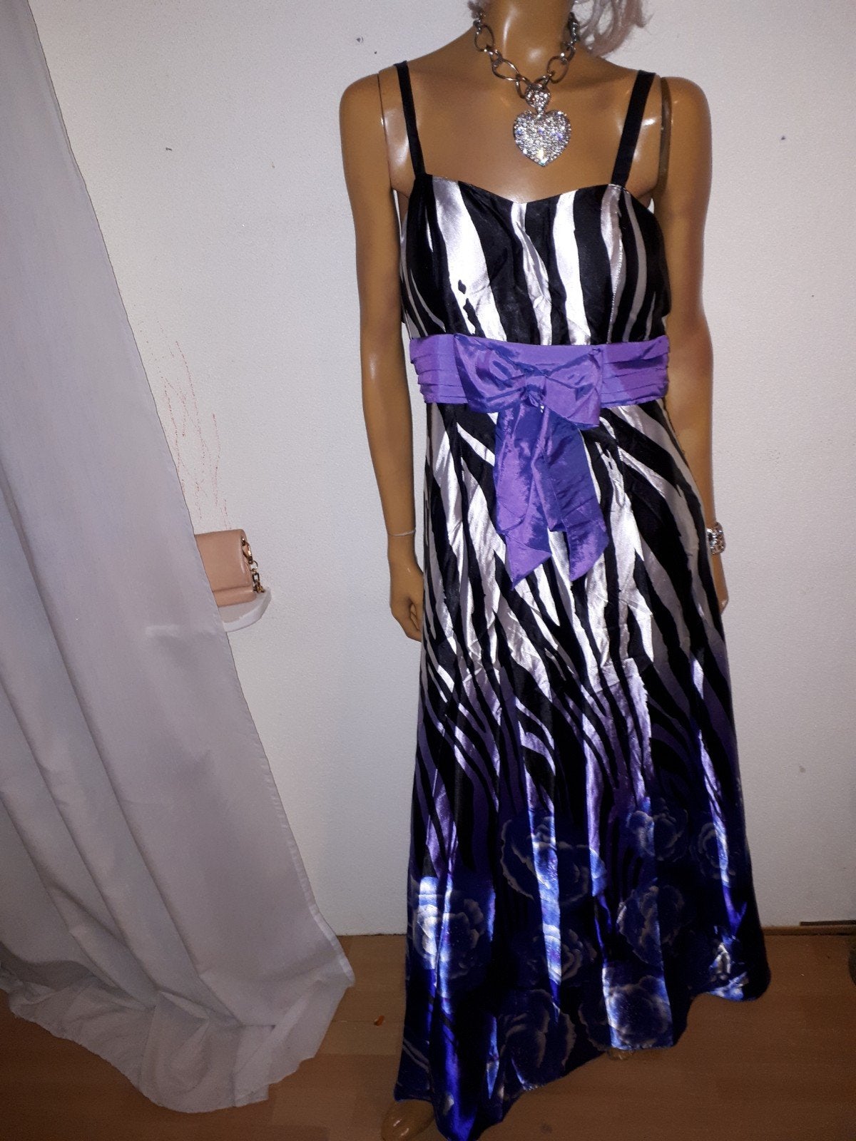Ever Pretty Galajurk Zebraprint Paars Zwart Zilver XL, Paars, Maat 46/48 (XL) of groter, Ever Pretty, Ophalen of Verzenden