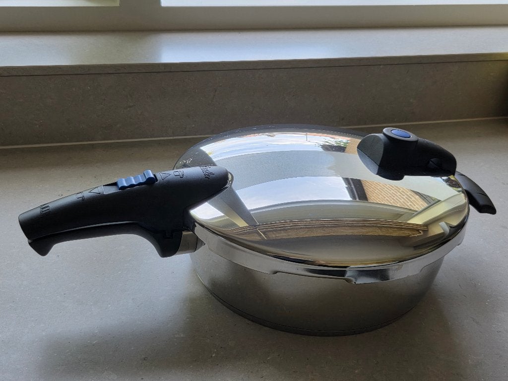 Fissler snelkookpan, 4 liter, Snelkookpan, Ophalen of Verzenden, Zo goed als nieuw, Fissler