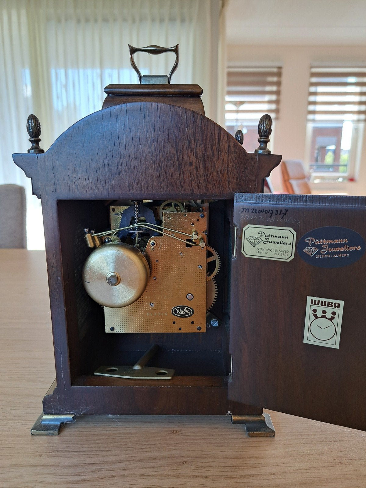 tafelklok warnink, Ophalen, Wandklok