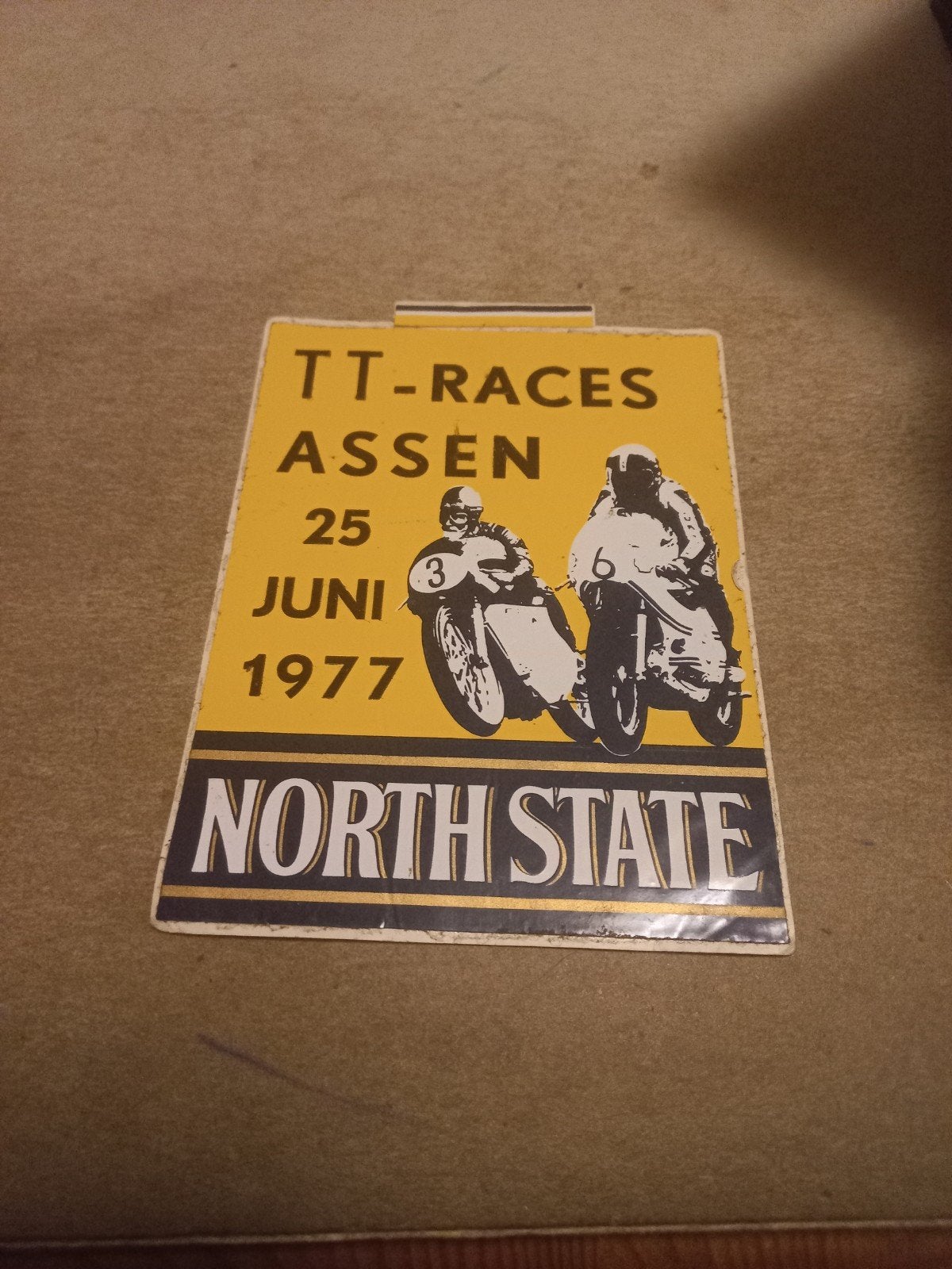 TT-Races Assen 1977 - Vintage Motorensticker, Ophalen of Verzenden, Gebruikt