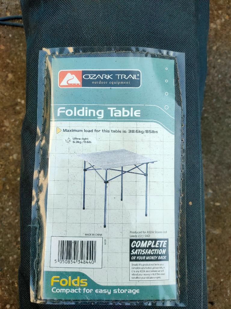 Ozark Trail opvouwbare campingtafel afmeting hbd 69x76x76 cm, Gebruikt, Ozark, Ophalen of Verzenden, /