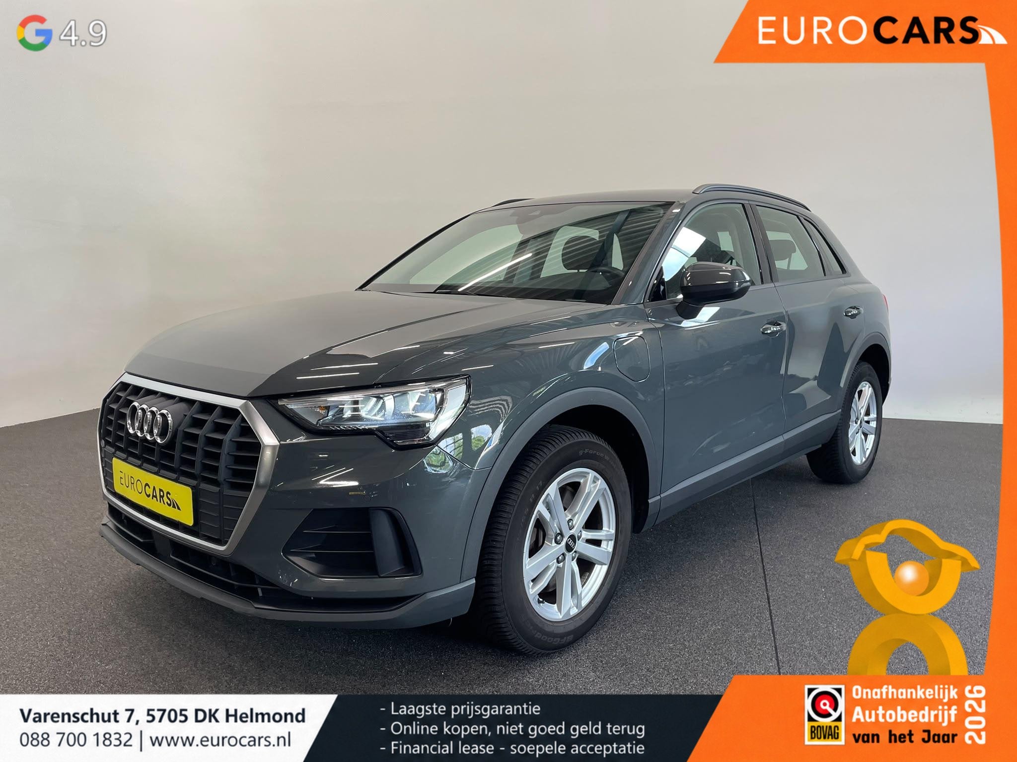Audi Q3 45 TFSI e S-tronic Navigatie Apple Carplay Android A, Auto's, Stof, Gebruikt, Plug-in hybride, Verwarmde buitenspiegels
