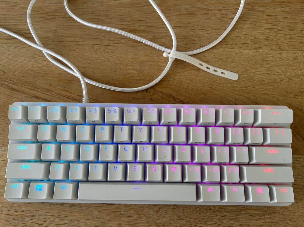 Razer Huntsman Mecury mini gaming toetsenbord, Ophalen of Verzenden, Zo goed als nieuw, Gaming toetsenbord