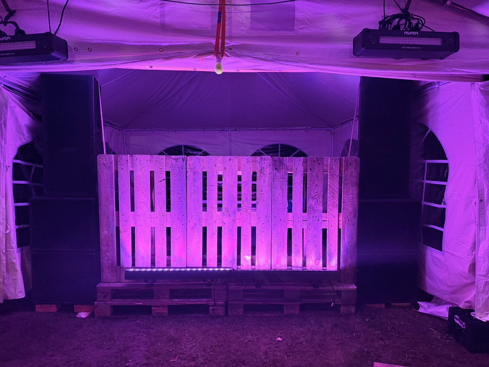 Geluidsset 4500 watt, Inclusief kabels, Ophalen, Gebruikt, Speakerset