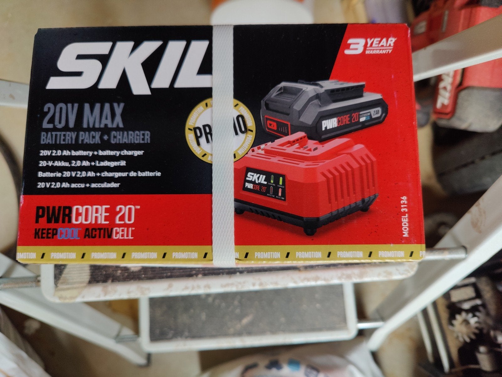 Skil Lader + 2.0Ah Accu - PWRCORE 20V MAX, Ophalen of Verzenden, Nieuw, Overige typen